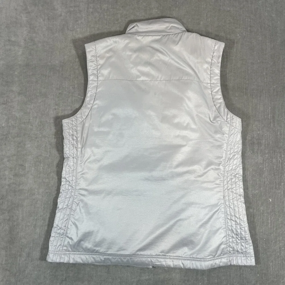 LDS Sportswear Womens Medium Silver Full‎ Zip Pockets Thinsulate Insulated Vest